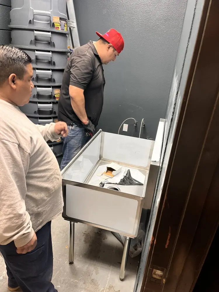 Commercial plumbing and sink installation in Sachse